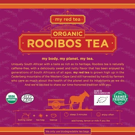 Organic Rooibos, My Red Tea - 80 Tagless Teabags - My Red Tea
